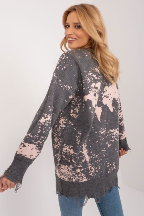 Sweter Damski Model BA-SW-14106.94 Dark Grey - Badu Badu Sweter Damski Model BA-SW-14106.94 Dark Grey - Badu Badu