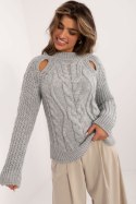 Sweter Damski Model BA-SW-1560.19 Grey - Badu Badu Sweter Damski Model BA-SW-1560.19 Grey - Badu Badu