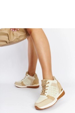 Beżowe sneakersy na koturnie Chestnut - Solea Solea