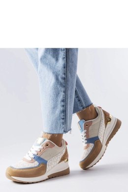 Beżowo-niebieskie sneakersy Mireault - Solea Solea