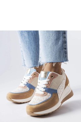 Beżowo-niebieskie sneakersy Mireault - Solea Solea