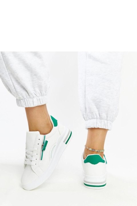 Białe sneakersy z zielonymi wstawkami Anaunia - Solea Solea Białe sneakersy z zielonymi wstawkami Anaunia - Solea Solea