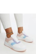 Biało-różowe sneakersy na grubszej podeszwie Rafida - Solea Solea Biało-różowe sneakersy na grubszej podeszwie Rafida - Solea Solea