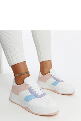 Biało-różowe sneakersy na grubszej podeszwie Rafida - Solea Solea