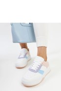 Biało-różowe sneakersy na grubszej podeszwie Rafida - Solea Solea Biało-różowe sneakersy na grubszej podeszwie Rafida - Solea Solea