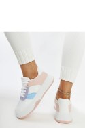 Biało-różowe sneakersy na grubszej podeszwie Rafida - Solea Solea Biało-różowe sneakersy na grubszej podeszwie Rafida - Solea Solea