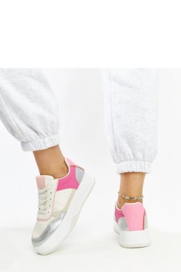 Biało-różowe sneakersy na grubszej podeszwie Rumai - Solea Solea
