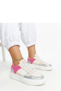 Biało-różowe sneakersy na grubszej podeszwie Rumai - Solea Solea Biało-różowe sneakersy na grubszej podeszwie Rumai - Solea Solea