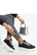 Czarne sneakersy na grubej podeszwie Walida - Solea Solea Czarne sneakersy na grubej podeszwie Walida - Solea Solea