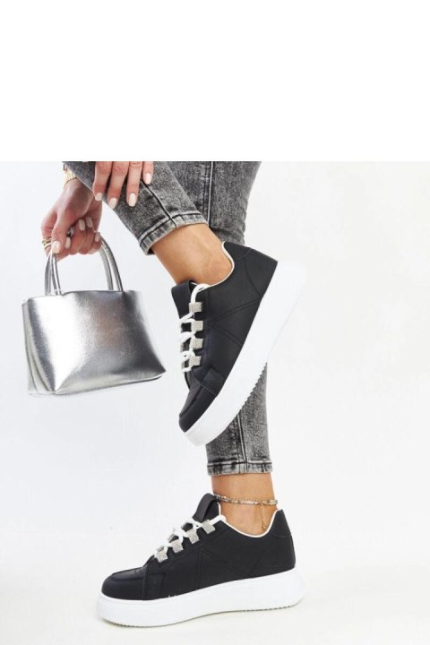 Czarne sneakersy na grubej podeszwie Walida - Solea Solea Czarne sneakersy na grubej podeszwie Walida - Solea Solea