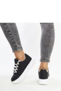 Czarne sneakersy na grubej podeszwie Walida - Solea Solea Czarne sneakersy na grubej podeszwie Walida - Solea Solea