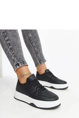 Czarne sneakersy na grubszej podeszwie Rafida - Solea Solea