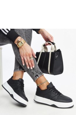 Czarne sneakersy na grubszej podeszwie Rafida - Solea Solea