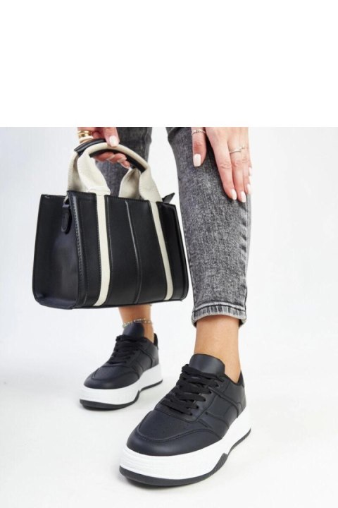 Czarne sneakersy na grubszej podeszwie Rafida - Solea Solea Czarne sneakersy na grubszej podeszwie Rafida - Solea Solea