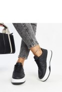 Czarne sneakersy na grubszej podeszwie Rafida - Solea Solea Czarne sneakersy na grubszej podeszwie Rafida - Solea Solea