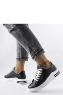 Czarne sneakersy na platformie Lanoie - Solea Solea Czarne sneakersy na platformie Lanoie - Solea Solea