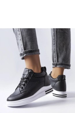 Czarne sneakersy z brokatem Bonevil - Solea Solea
