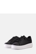 Czarne sneakersy z efektownym zdobieniem Asmait - Solea Solea