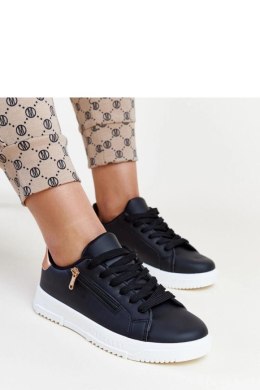 Czarne sneakersy z suwakiem na boku Shanna - Solea Solea