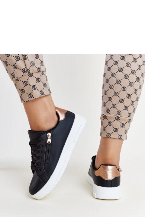 Czarne sneakersy z suwakiem na boku Shanna - Solea Solea Czarne sneakersy z suwakiem na boku Shanna - Solea Solea