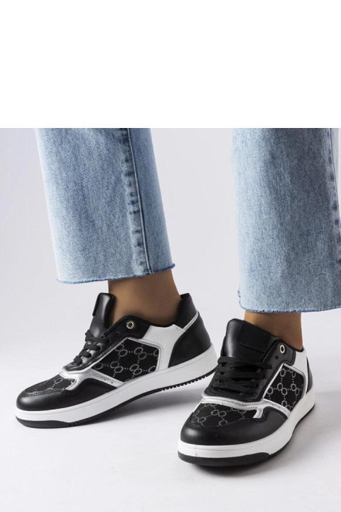 Czarne sneakersy zdobione monogramem Isidora - Solea Solea Czarne sneakersy zdobione monogramem Isidora - Solea Solea