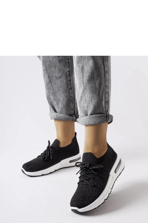 Czarne sneakersy zdobione połyskującą nitką Randolph - Solea Solea Czarne sneakersy zdobione połyskującą nitką Randolph - Solea Solea