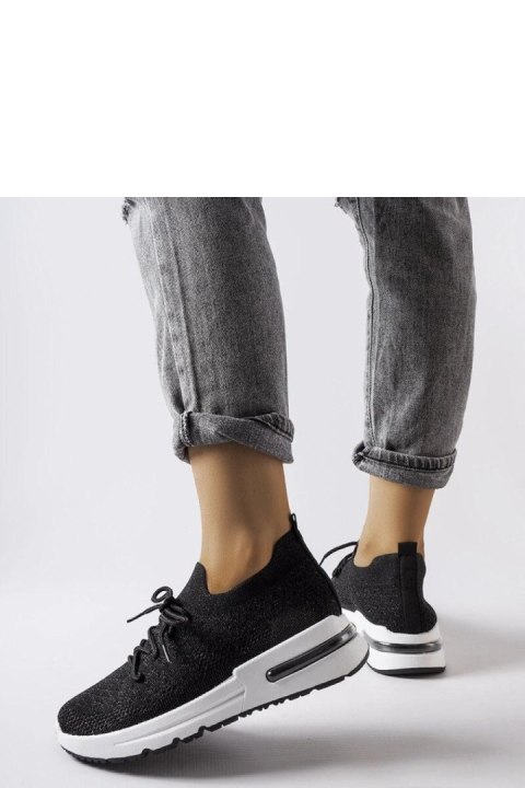 Czarne sneakersy zdobione połyskującą nitką Randolph - Solea Solea Czarne sneakersy zdobione połyskującą nitką Randolph - Solea Solea