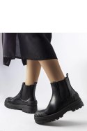 Czarne workery z gumowymi wstawkami Lange - Solea Solea Czarne workery z gumowymi wstawkami Lange - Solea Solea