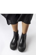 Czarne workery z gumowymi wstawkami Lange - Solea Solea Czarne workery z gumowymi wstawkami Lange - Solea Solea