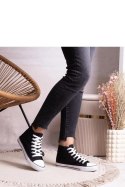Czarne wysokie trampki z koronką Bonifakima - Solea Solea Czarne wysokie trampki z koronką Bonifakima - Solea Solea