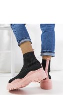 Czarno różowe wysokie sneakersy Marks - Solea Solea Czarno różowe wysokie sneakersy Marks - Solea Solea