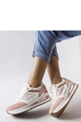 Różowe sneakersy ze wzorystą wstawką Genovesee - Solea Solea