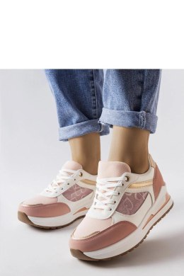 Różowe sneakersy ze wzorystą wstawką Genovesee - Solea Solea