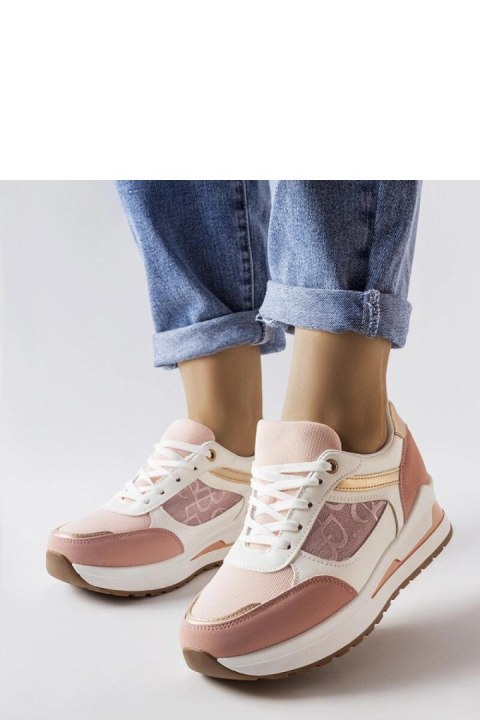 Różowe sneakersy ze wzorystą wstawką Genovesee - Solea Solea Różowe sneakersy ze wzorystą wstawką Genovesee - Solea Solea