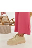 Beżowe materiałowe sneakersy Ornella - Solea Solea Beżowe materiałowe sneakersy Ornella - Solea Solea