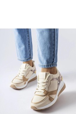 Beżowe sneakersy na koturnie Leopoldo - Solea Solea