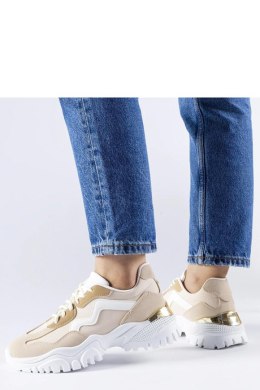 Beżowe sneakersy na masywnej podeszwie Gironic - Solea Solea