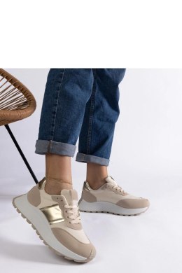 Beżowe sneakersy na platformie Cremorna - Solea Solea
