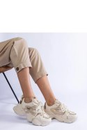 Beżowe sneakersy sportowe damskie na masywnej podeszwie Lien - Solea Solea Beżowe sneakersy sportowe damskie na masywnej podeszwie Lien - Solea Solea