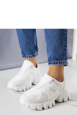 Białe sneakersy na masywnej podeszwie Inez - Solea Solea