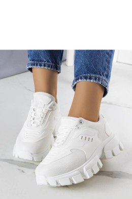 Białe sneakersy na masywnej podeszwie Inez - Solea Solea