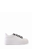 Białe sneakersy z efektownym zdobieniem Asmait - Solea Solea Białe sneakersy z efektownym zdobieniem Asmait - Solea Solea