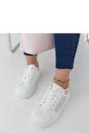 Biało-różowe ażurowe sneakersy Semhar - Solea Solea Biało-różowe ażurowe sneakersy Semhar - Solea Solea