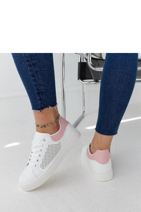 Biało-różowe ażurowe sneakersy Semhar - Solea Solea Biało-różowe ażurowe sneakersy Semhar - Solea Solea