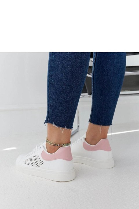 Biało-różowe ażurowe sneakersy Semhar - Solea Solea Biało-różowe ażurowe sneakersy Semhar - Solea Solea