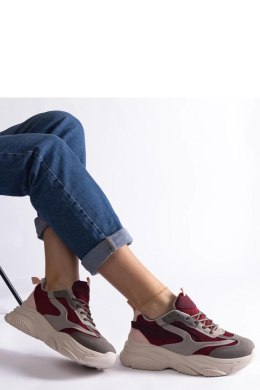 Bordowo-szare damskie sneakersy Milenka - Solea Solea