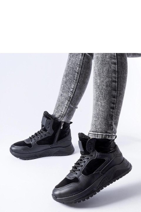 Czarne ocieplane wysokie sneakersy Malles - Solea Solea Czarne ocieplane wysokie sneakersy Malles - Solea Solea