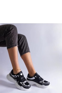 Czarne sneakersy damskie ze srebrnymi wstawkami Gaytan - Solea Solea