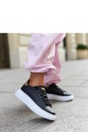 Czarne sneakersy na grubej podeszwie Ivalu - Solea Solea Czarne sneakersy na grubej podeszwie Ivalu - Solea Solea