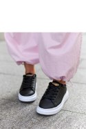 Czarne sneakersy na grubej podeszwie Ivalu - Solea Solea Czarne sneakersy na grubej podeszwie Ivalu - Solea Solea